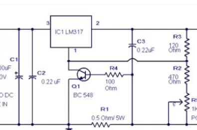 Mạch sạc pin sử dụng LM317